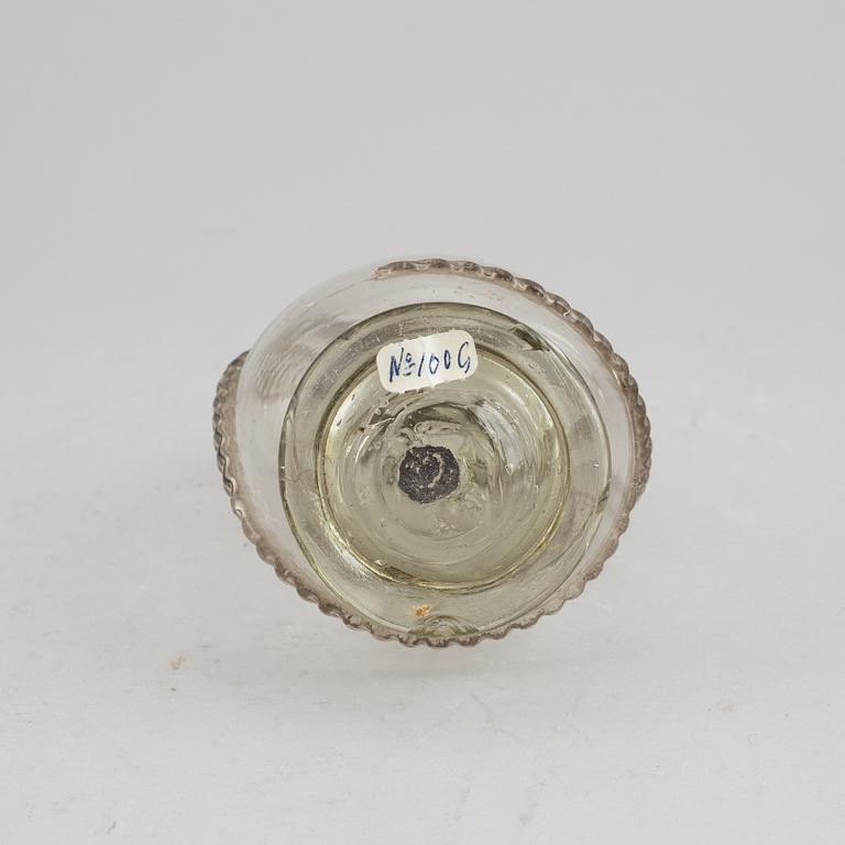 A Swedish glass bottle, 18th/19th Century.