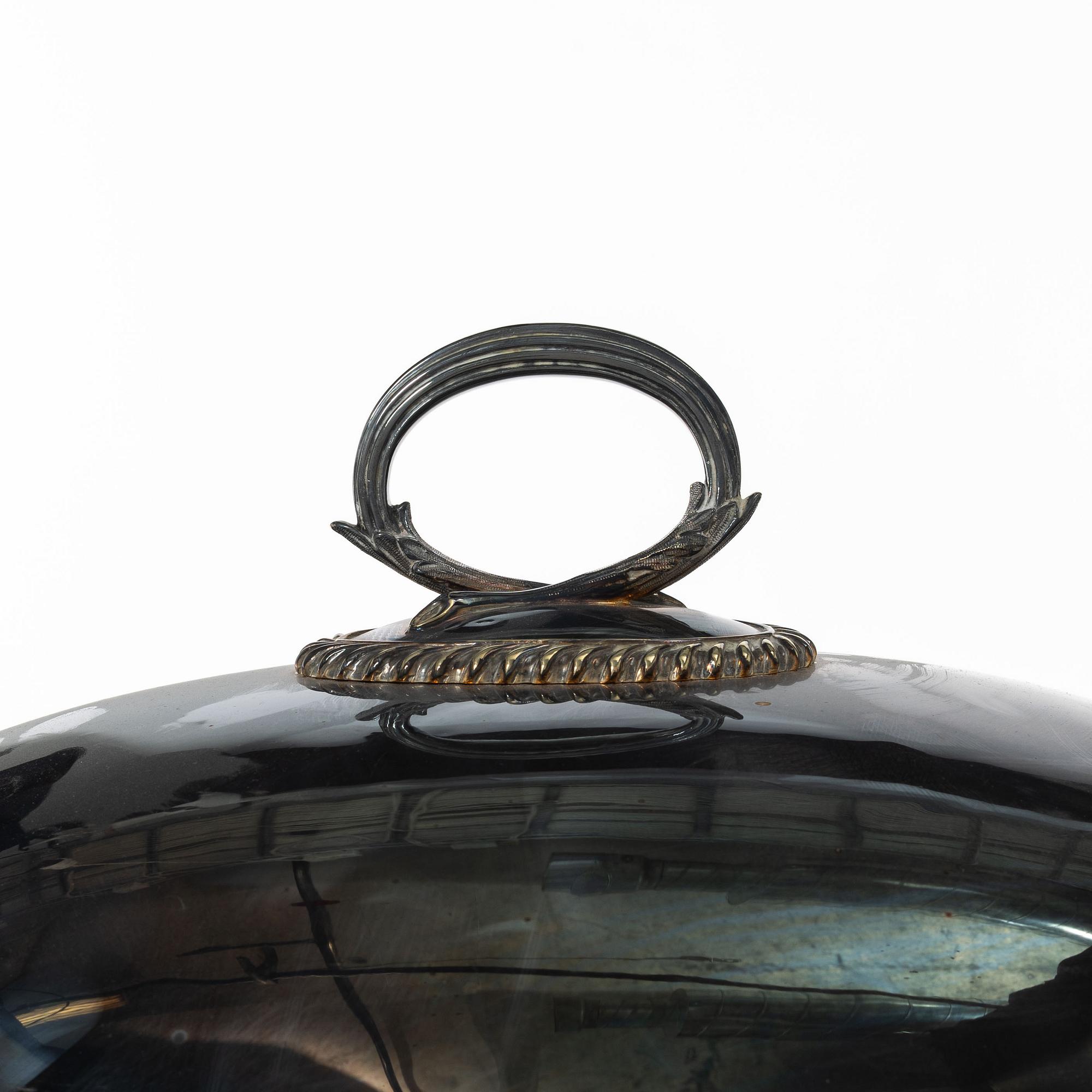 Stekhuv, pläter, Mappin & Webb, England, 1900-talets början.