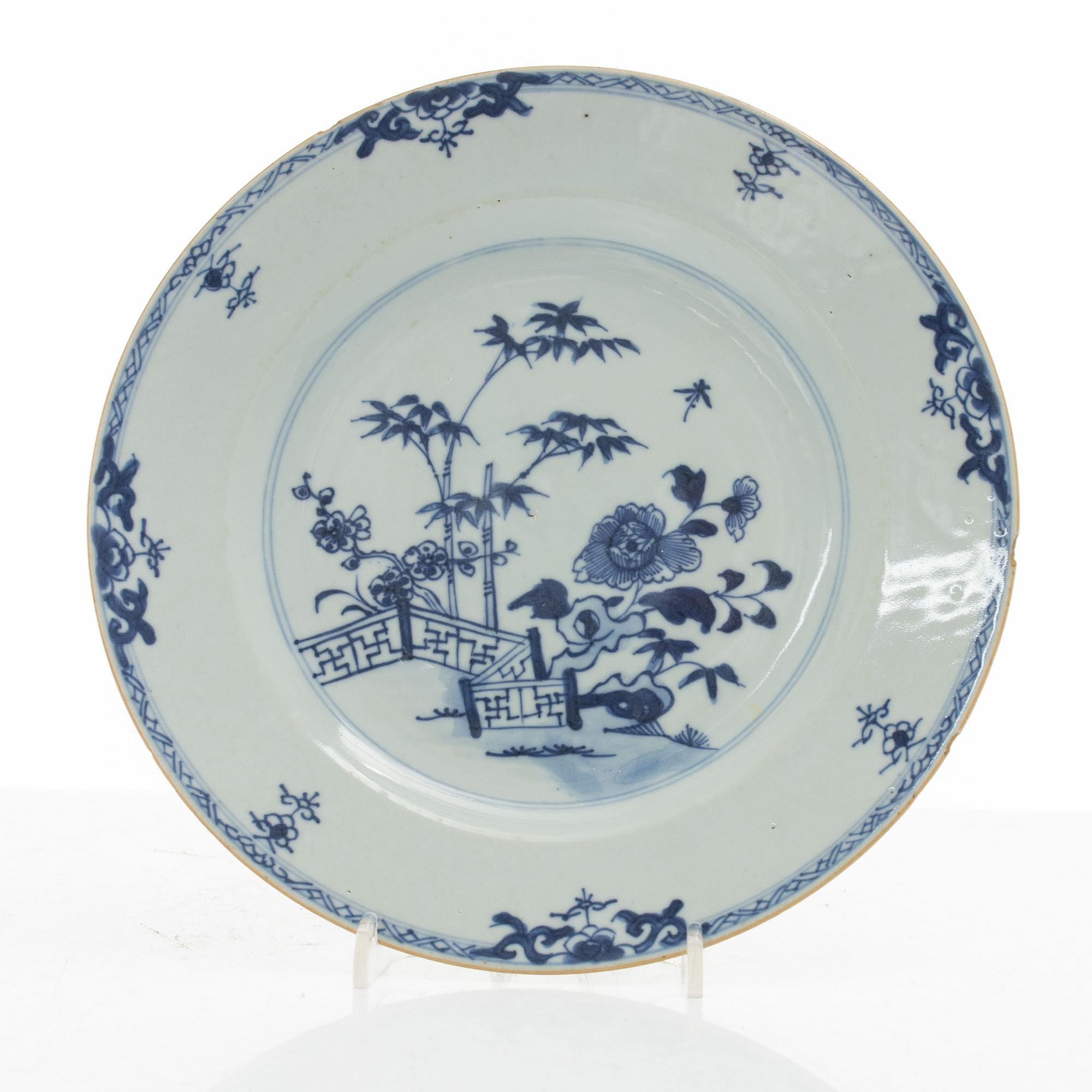 Tallrikar, 14 st, porslin, Kina, 1700-1800-tal.