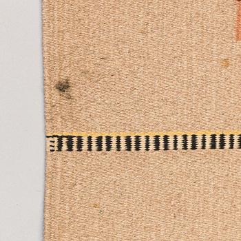 A 1930s Finnish flat weave carpet. Circa 300x190 cm.