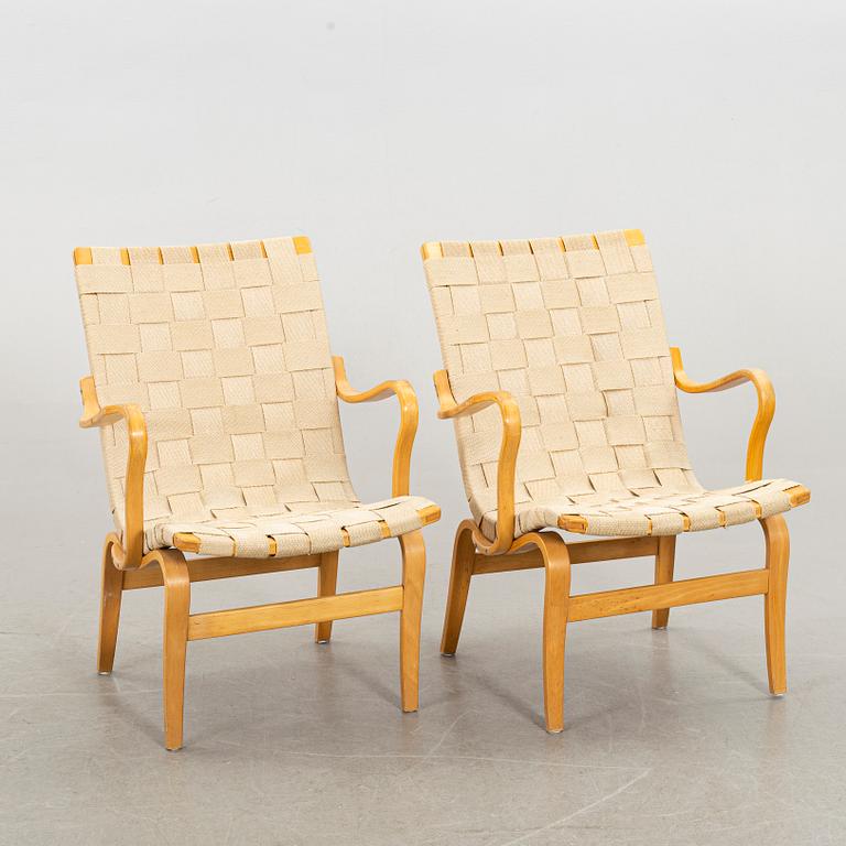 BRUNO MATHSSON, a pair of "Eva" armchaird for Dux.