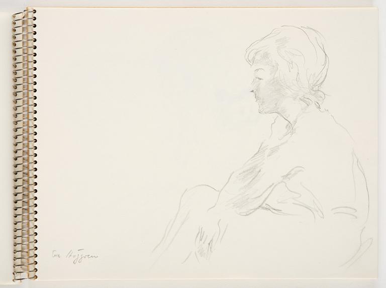 Lotte Laserstein, Sketchbook with approximately 42 drawings, of which 1 is signed.