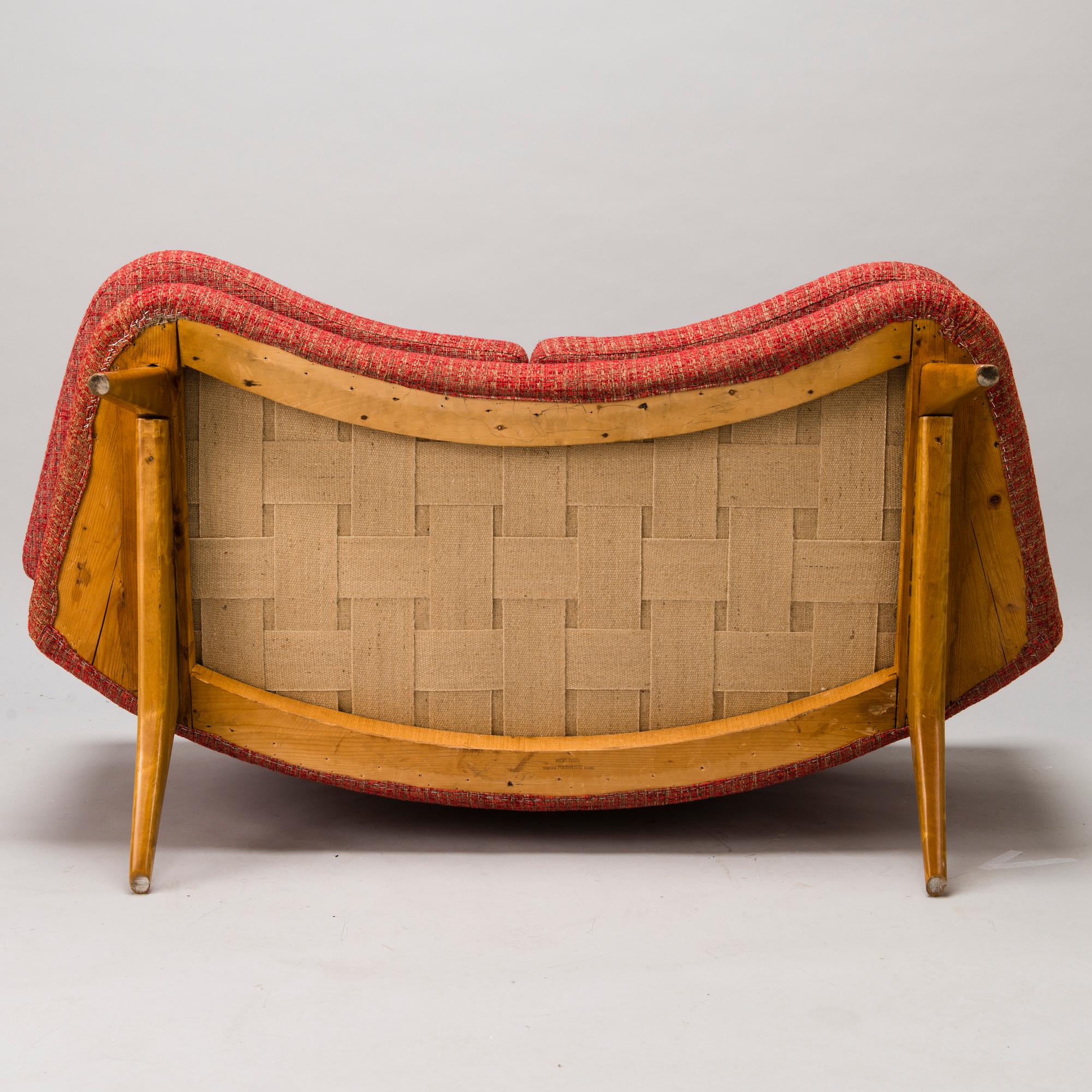 CARL GUSTAF HIORT AF ORNÄS, soffa, "Kim", för Puunveisto Oy - Träsnideri Ab, 1950-tal.