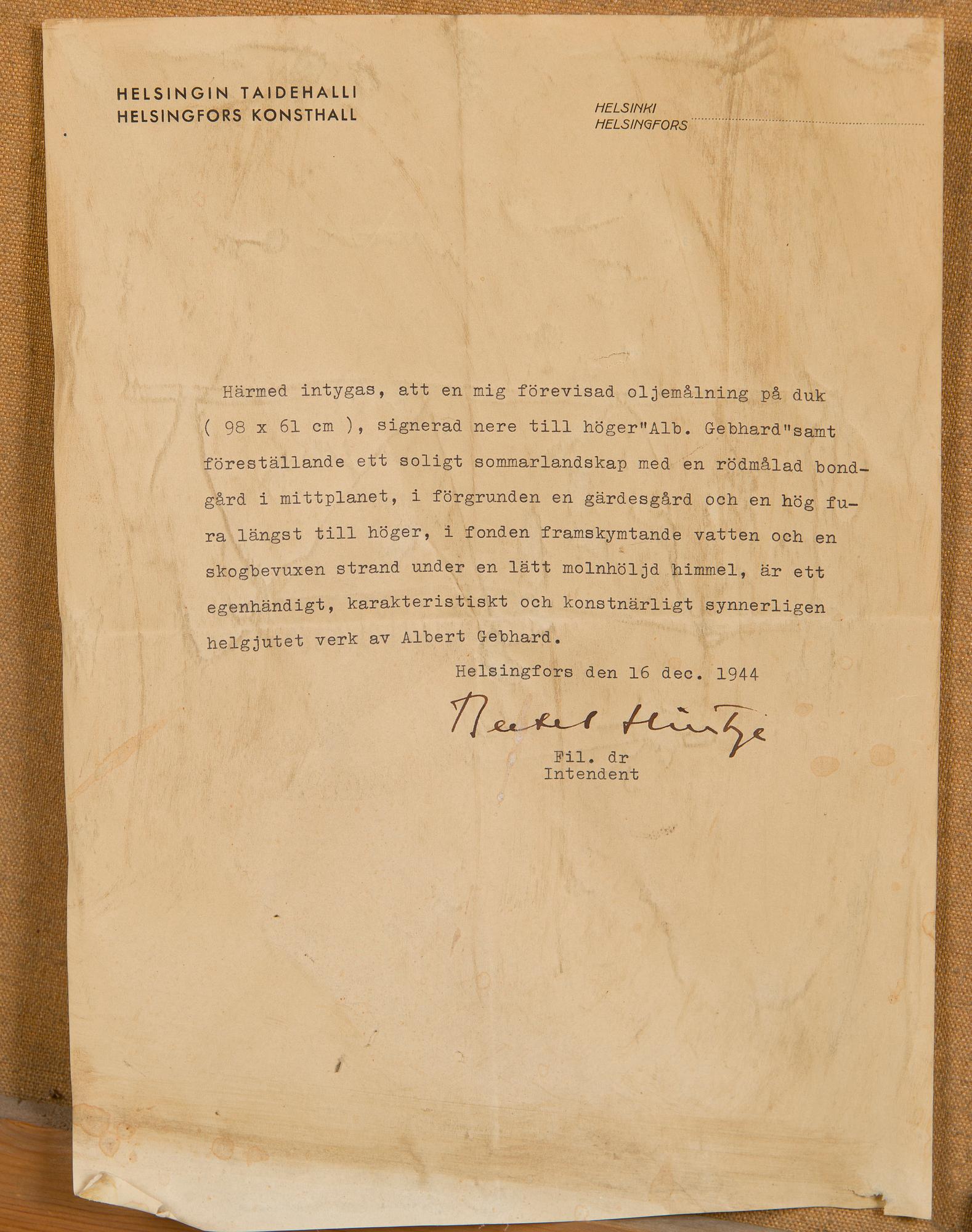 Albert Gebhard, The Farm Behind the Fence.