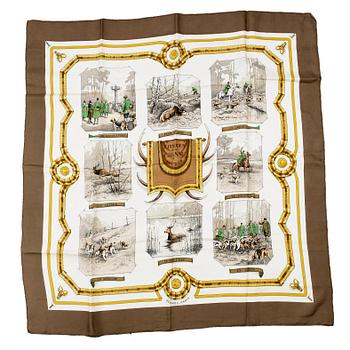 HERMÈS, scarf, "Épisodes de la Chasse à Courre".