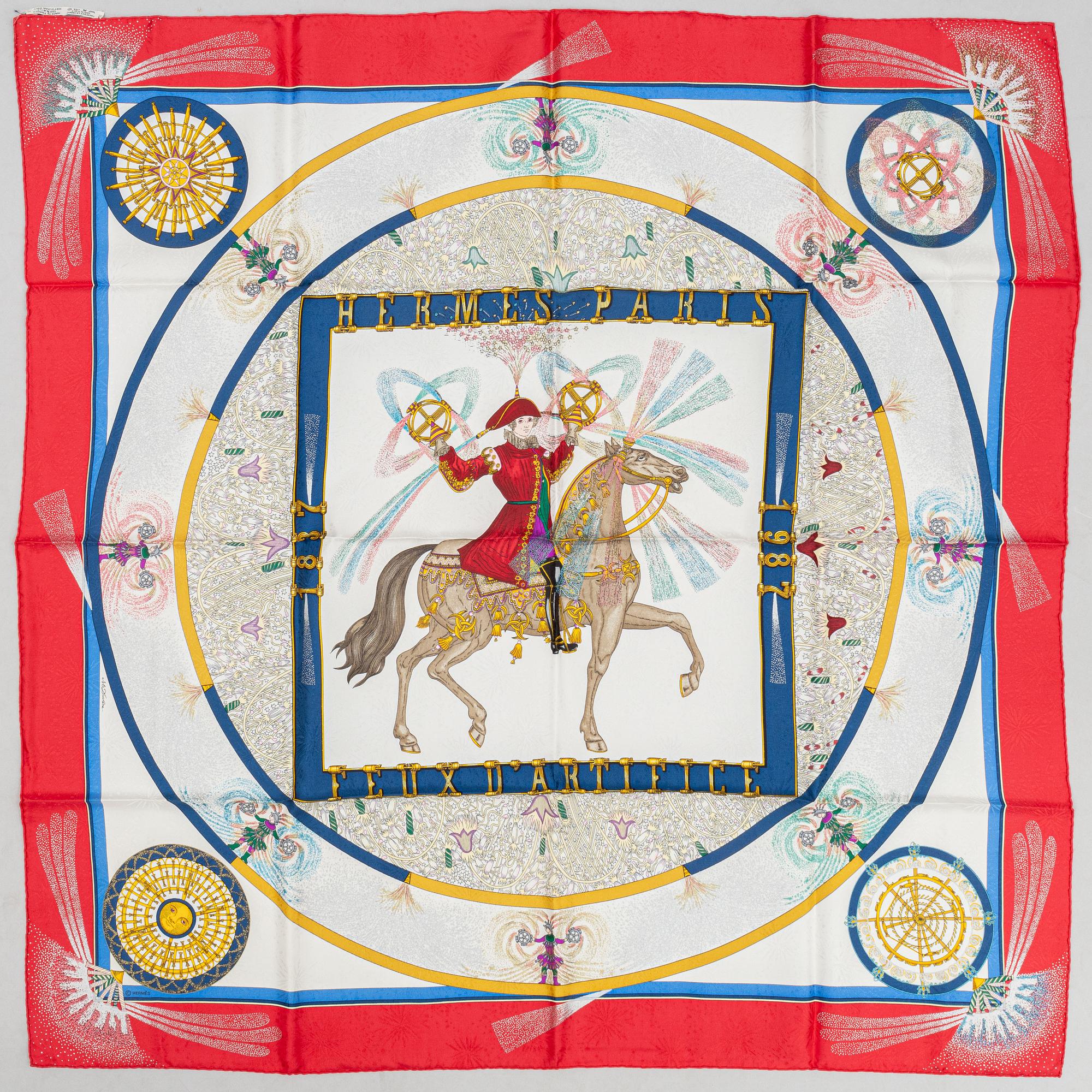 Hermès, scarf, "Feux d'Artifice".