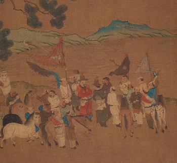 A Chinese album with paintings of Envoys Presenting Tribute  职贡图(Zhigong tu), probably 17thCentury, after an old master.