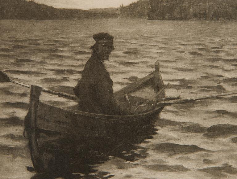 Akseli Gallen-Kallela, Rowing to the Shore.