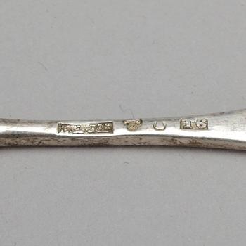 PARTI SILVER, 12 delar, bland annat Borgila, 1936. Vikt ca 370g.