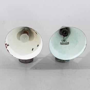 HANS-AGNE JAKOBSSON, Two "Tratten" Wall lamps, Markaryd, second half of the 20th century.
