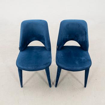 A pair of "Holy velvet" chairs by PolsPotten, contemporary.