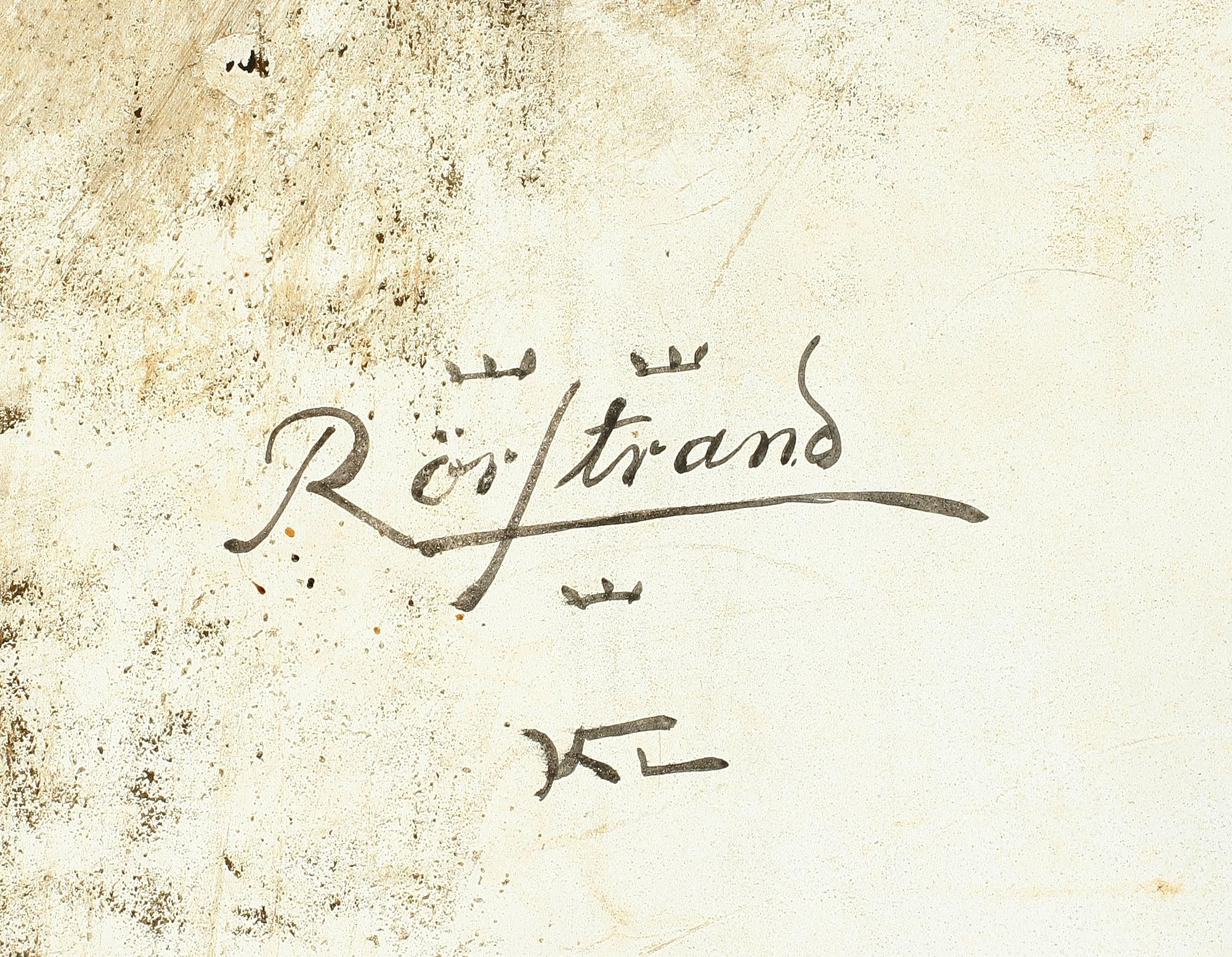 BRICKBORD, med fajansbricka, Rörstrand 1900-tal.