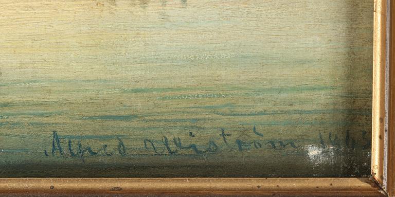 ALFRED WISTRÖM, olja på duk, signerad o daterad 1863.