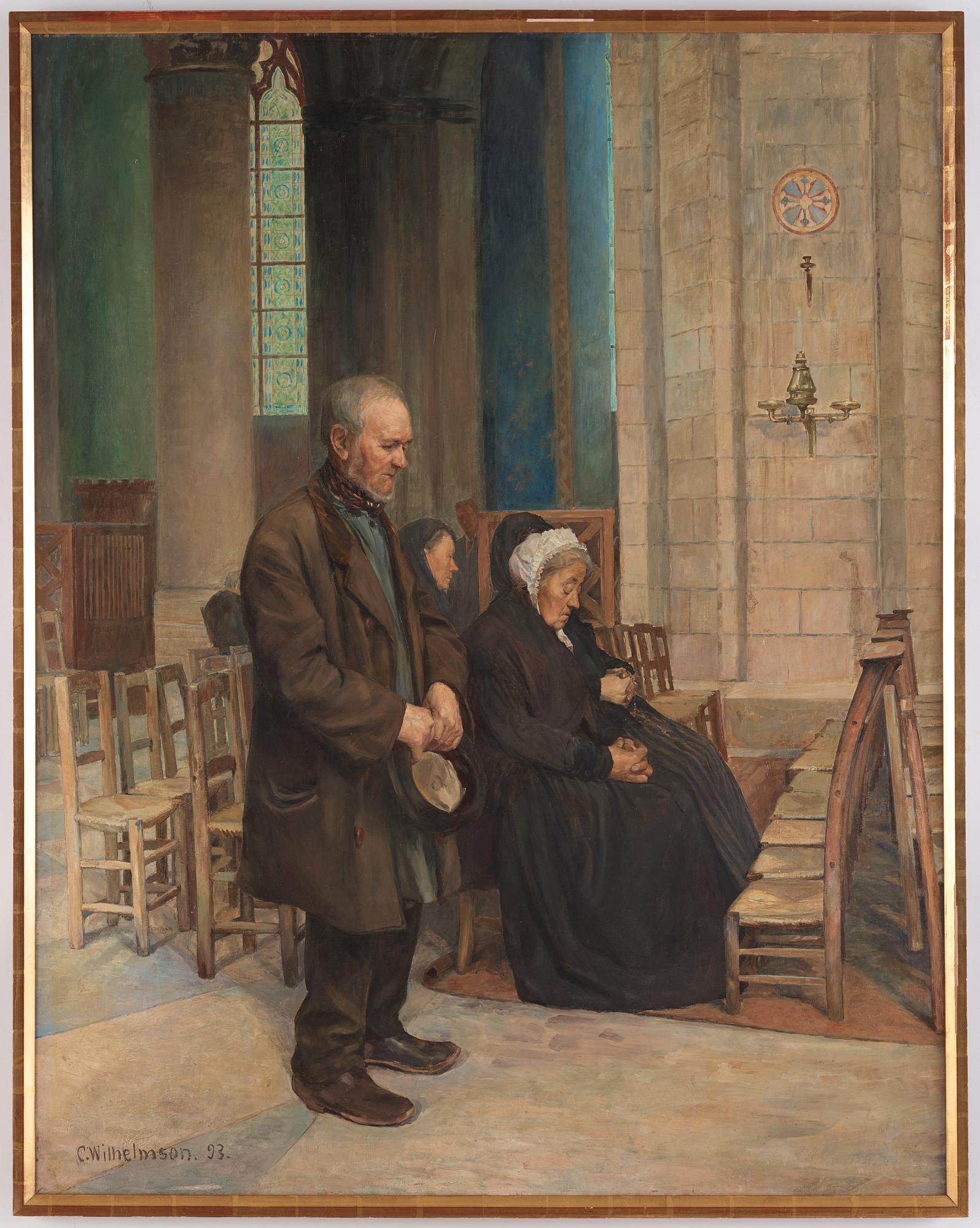 Carl Wilhelmson, "Under mässan. I St. Germain des Près" (At mass. In St. Germain des Près).