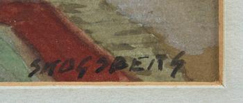 HARALD SKOGSBERG, akvareller, 4 st, sign.