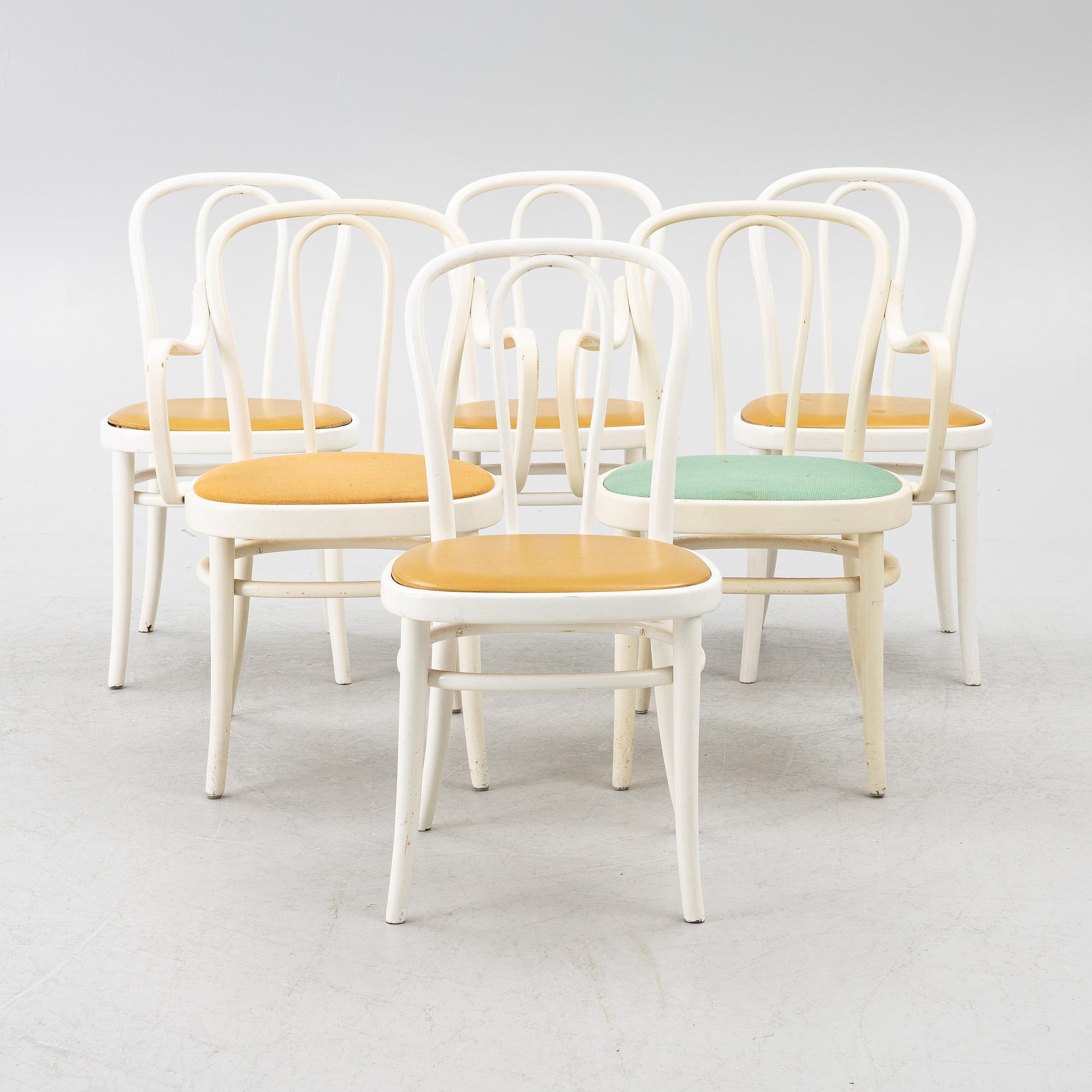 Stolar, 6 st, Gemla, 1900-talets andra hälft.