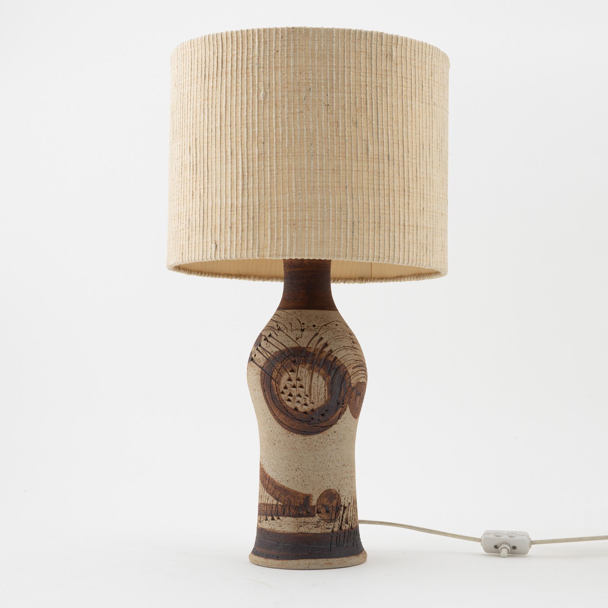 Lisa Larson, bordslampa, stengods, Gustavsbergs Studio.