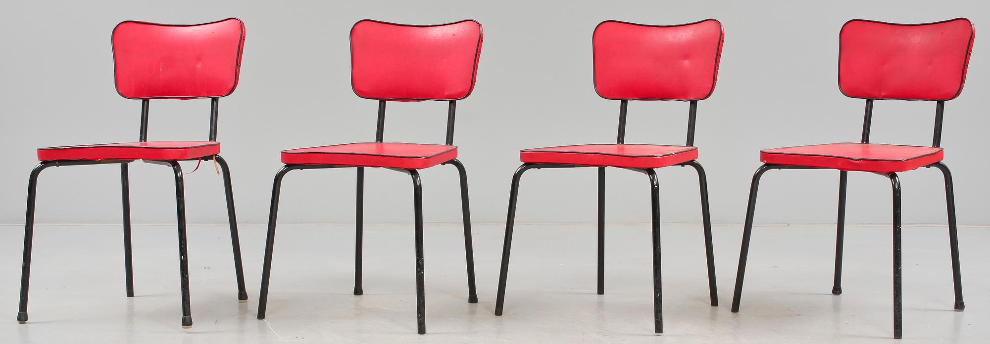 STOLAR, 4 st samt PALL, 1900-talets mitt.