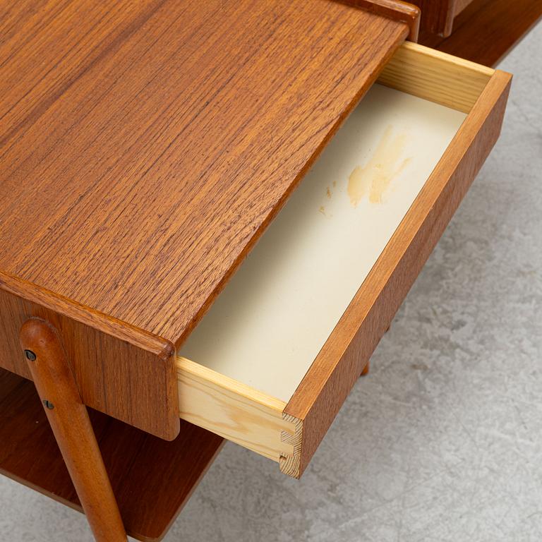 Bedside tables, a pair, Ab Carlström & Co Furniture Factory, mid-20th century,