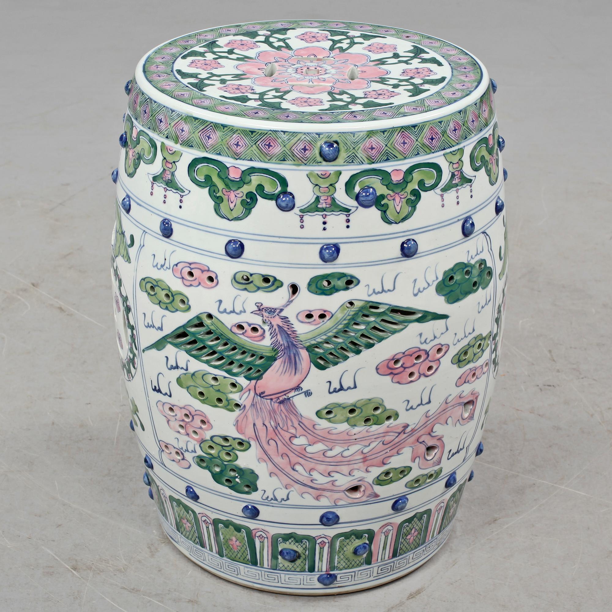 TRÄDGÅRDSPALL, porslin, Kina, 1900/2000-tal.
