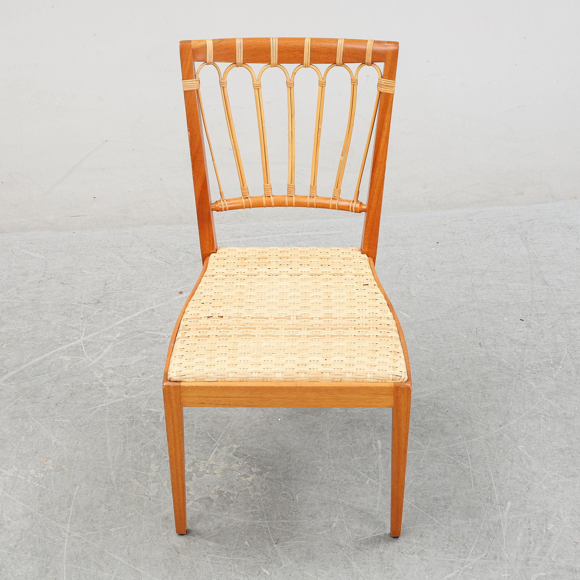 A mahogany chair, model 1165, designed by Josef Frank in 1947, Firma Svenskt Tenn.