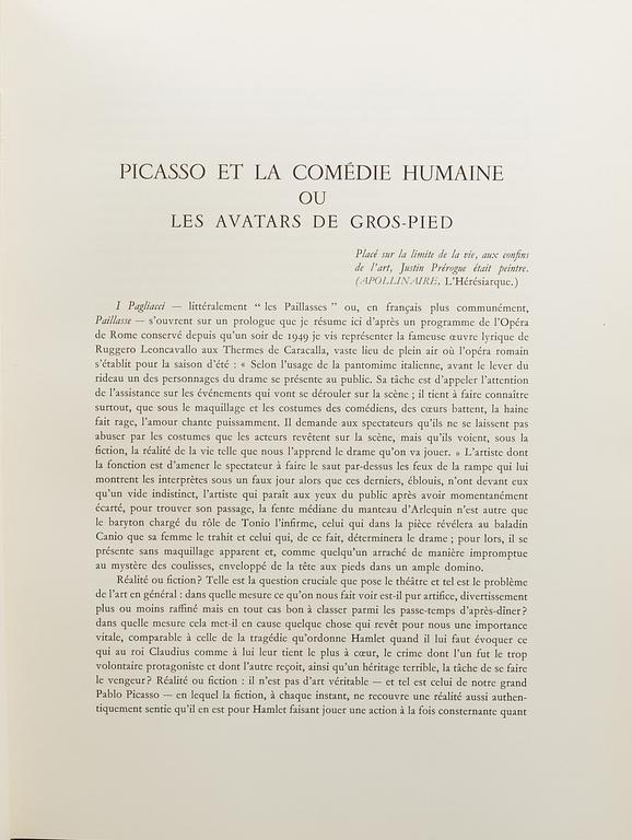 PABLO PICASSO, bok, "SUITE DE 180 DESSINS DE PICASSO". VERVE, VOL VIII, NO 29-30.