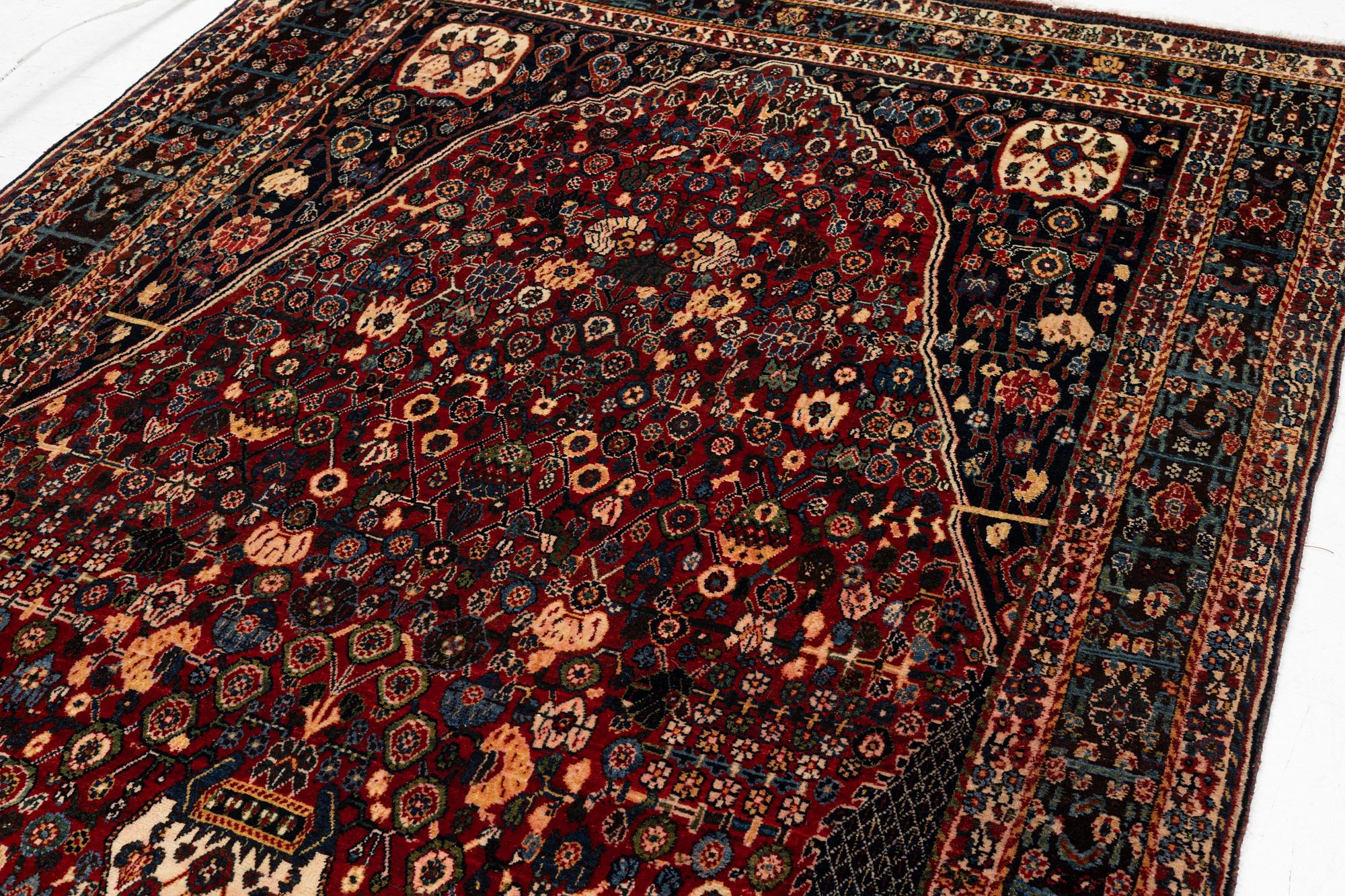 Rug, Kashkuli, Millefleur design, 255x160 cm.