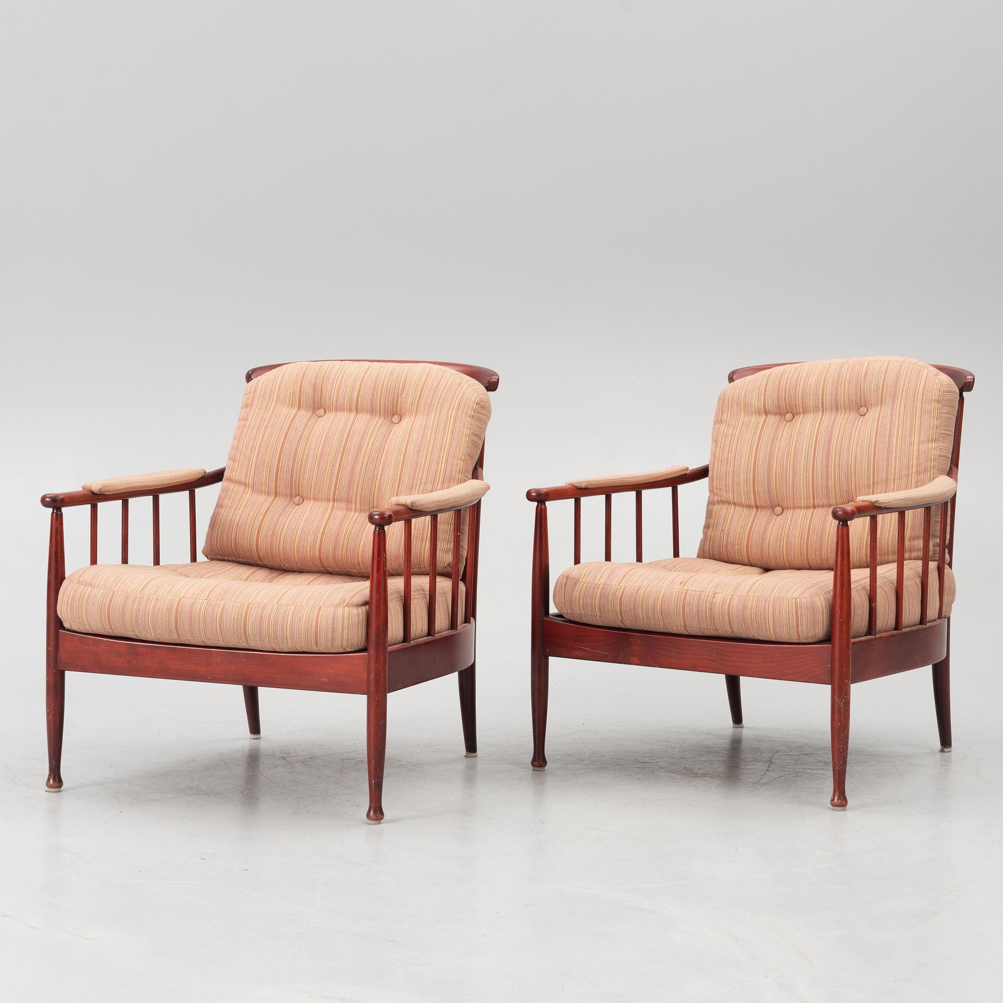 Kerstin Hörlin-Holmquist, Armchairs, a pair, "Skrindan", later part of the 20th century.