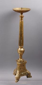 LJUSSTAKE, mässing, barockstil, 1900-tal.