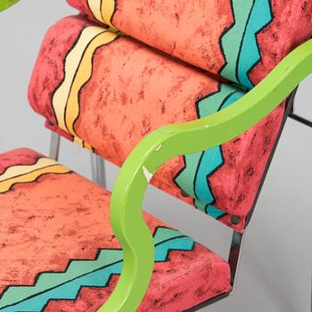 Yrjö Kukkapuro, A 1980s  'Experiment' open armchair for Avarte, Finland.