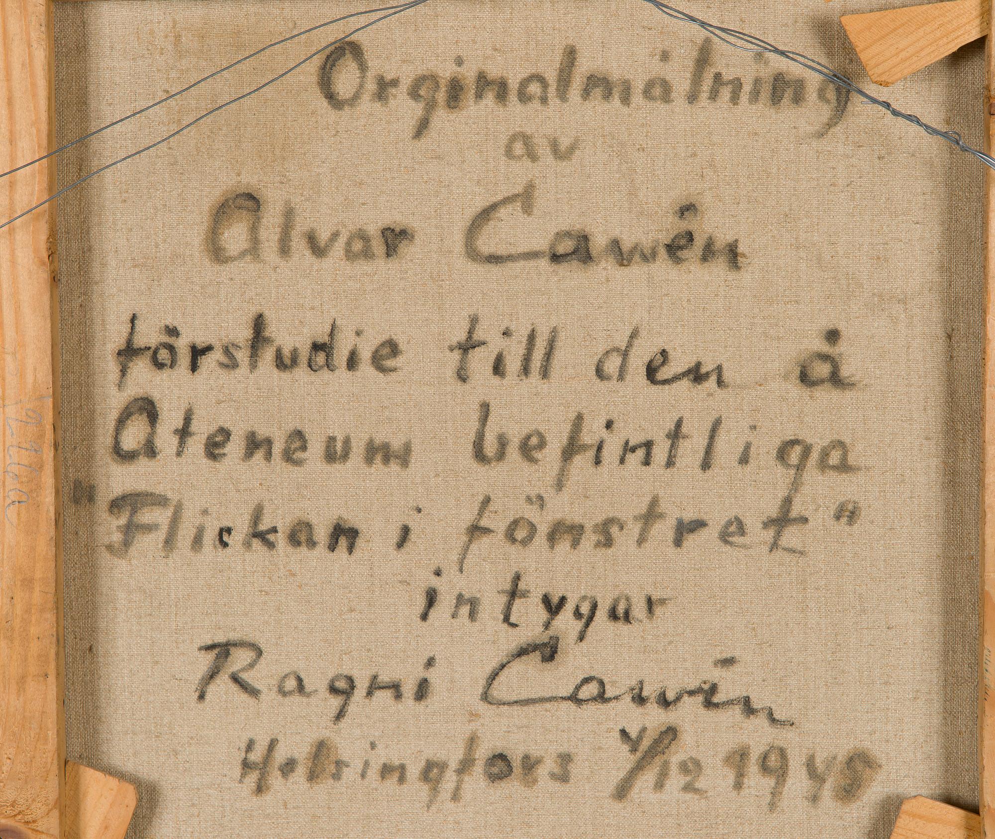 Alvar Cawén, Tyttö ikkunassa.