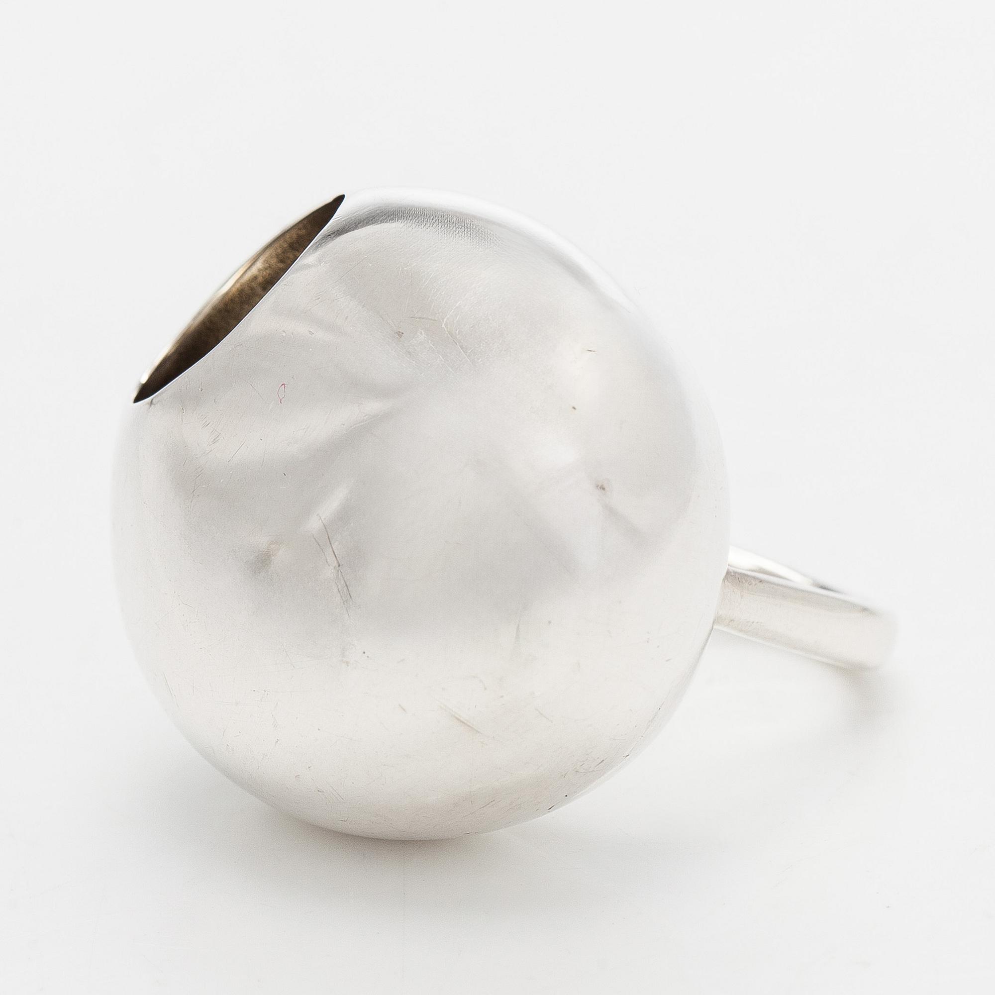 Georg Jensen, ring, "Cave", silver, designed by Jacqueline Rabun, circa 2000.