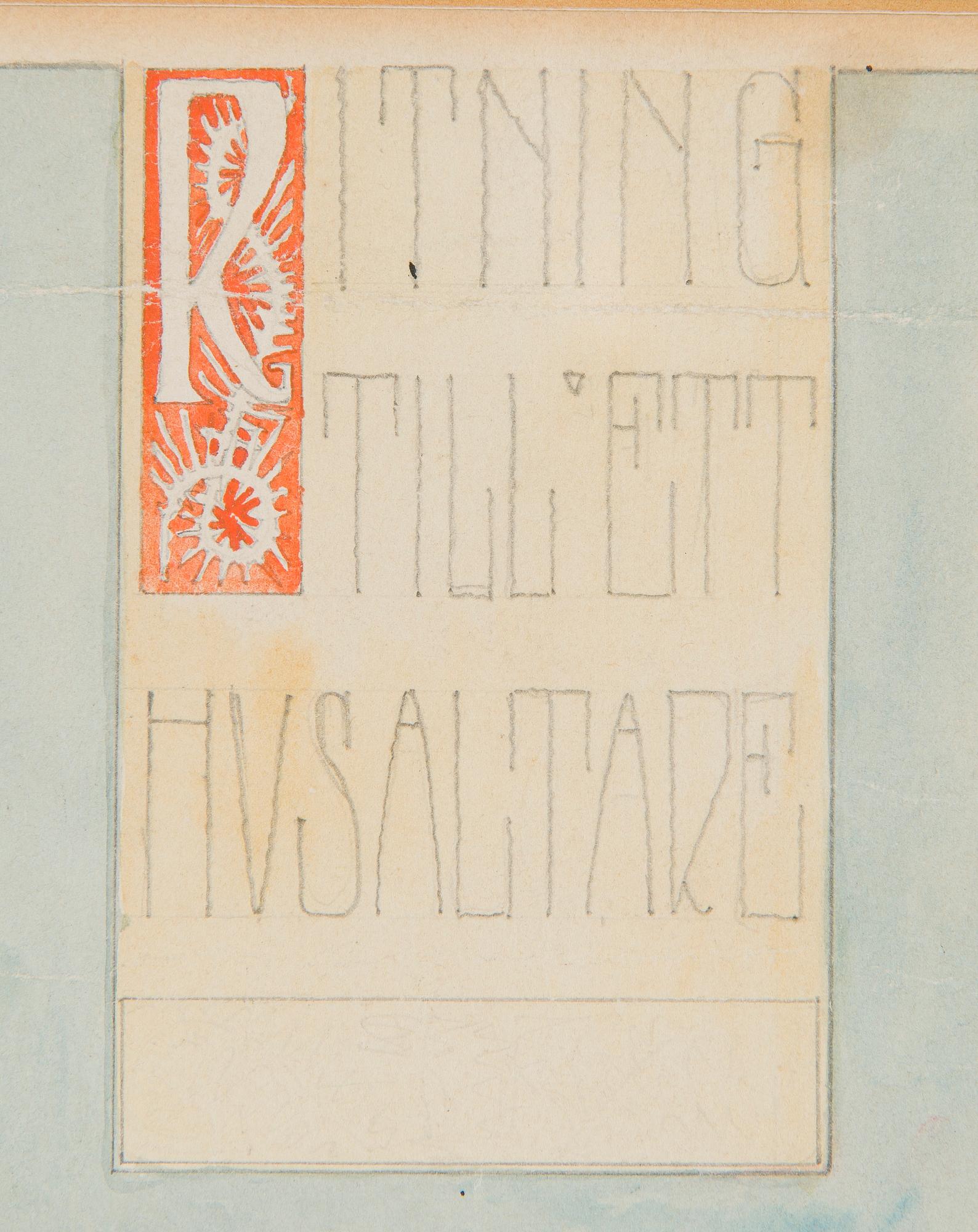 Eliel Saarinen, Skiss till Husaltare.