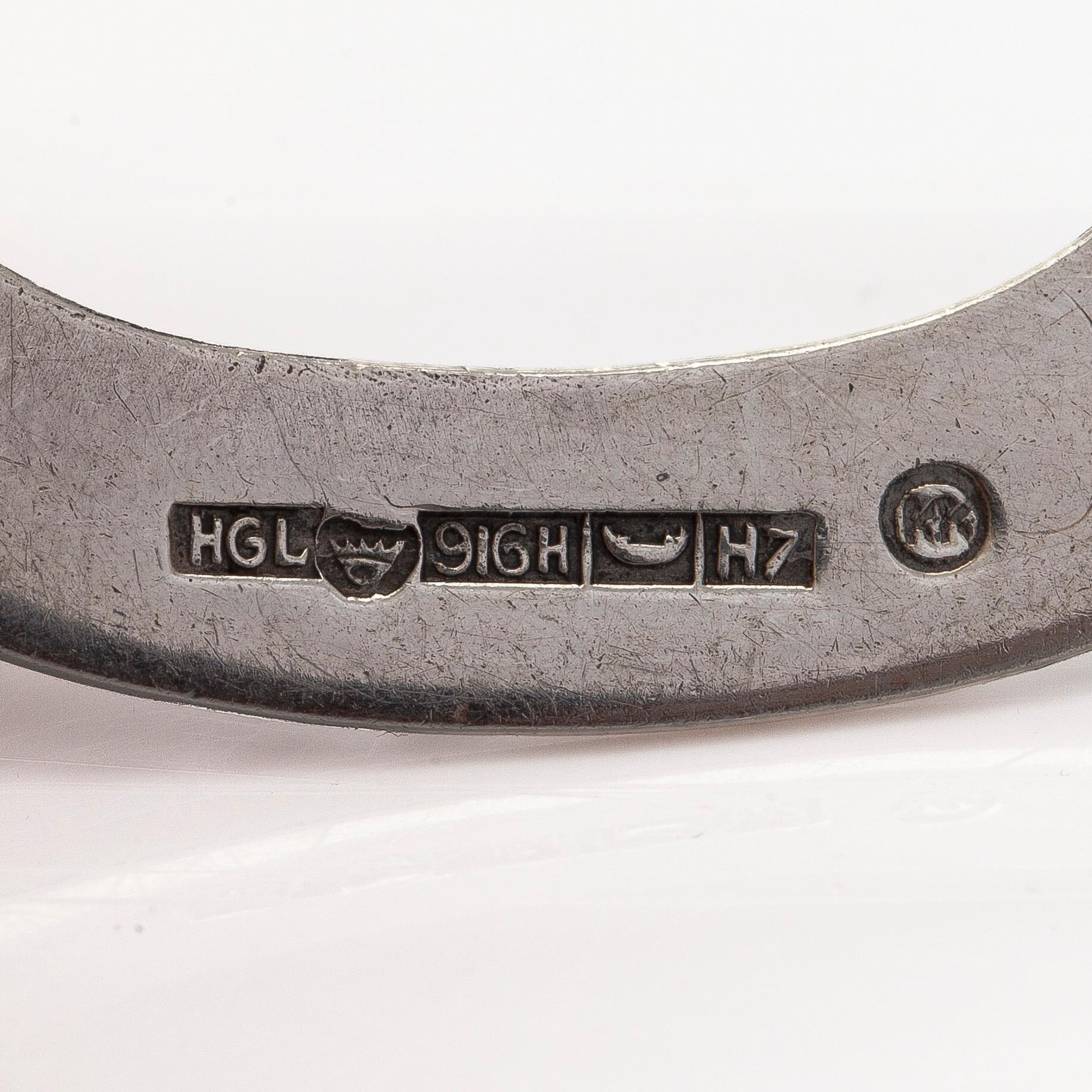Kalevala Koru, broscher, 6 st, silver, Helsingfors 1961 - 2000.
