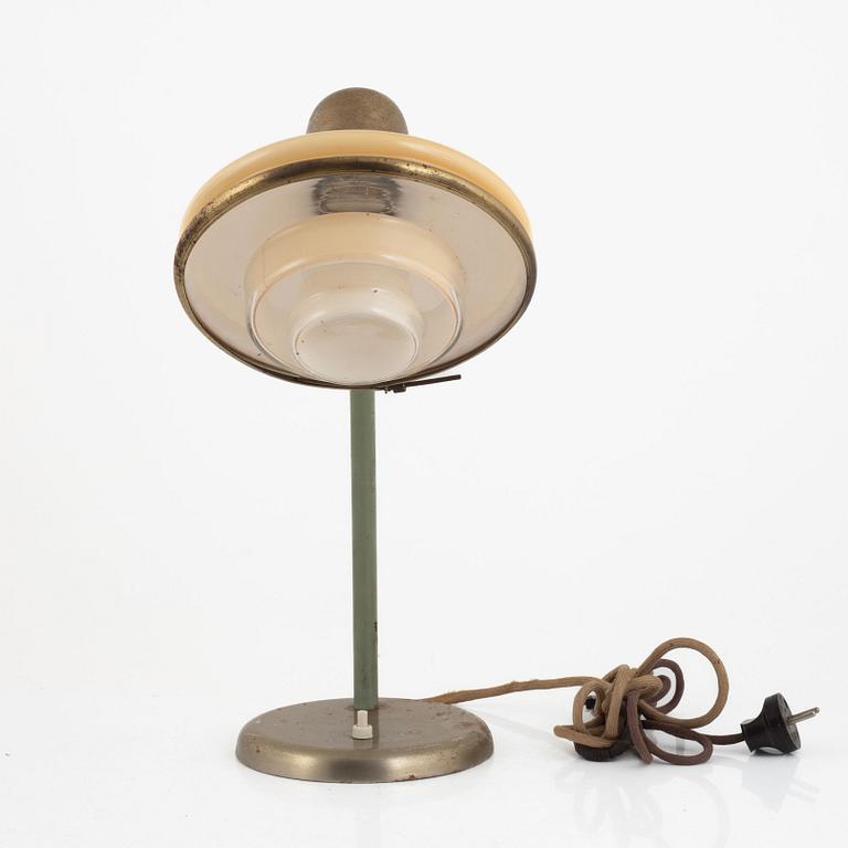 Otto Müller, bordslampa, "Sistrah-pendel", Megaphos, 1900-talets första hälft.