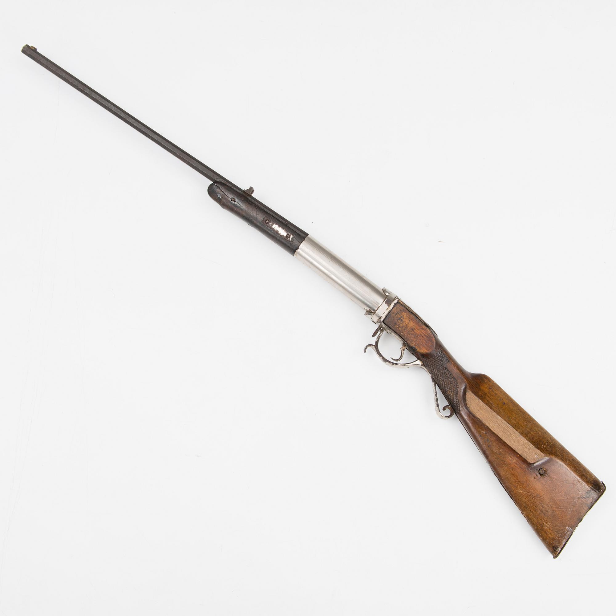 A German Oscar Will "Bugelspanner" air rifle, first half of 20th Century.