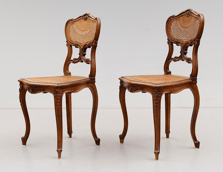 STOLAR, 1 par, rokokostil, 1900-talets mitt.