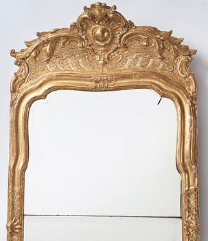 A Swedish Rococo 18th century mirror.