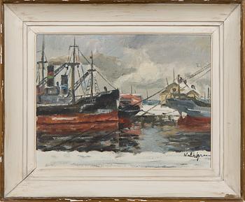 William Ahlgren, Harbour Landscape.