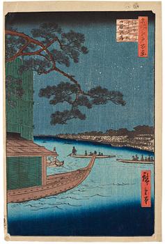 630. UTAGAWA HIROSHIGE (1797-1858), färgträsnitt. Japan, 1800-tal.