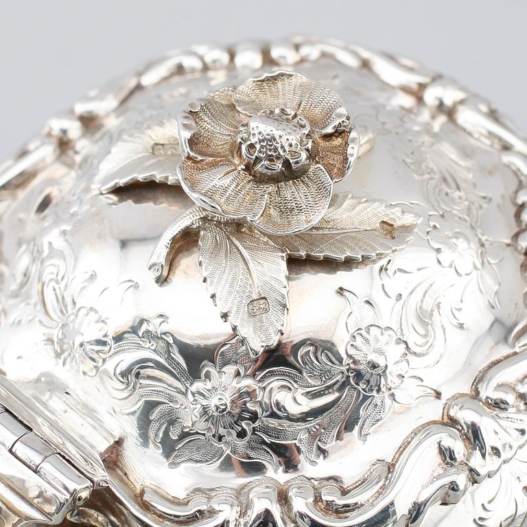 TESERVIS, 3 delar, silver, Sheffield 1881. Vikt 1459 g.