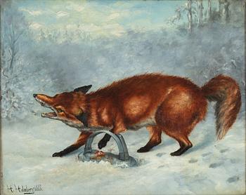 Unknown artist, oil on canvas, a pair, signed H. Holmberg and dated 1883.