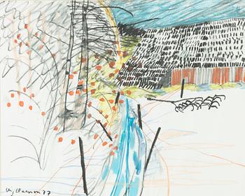 Stig Claesson, Winter Landscape with Barn.