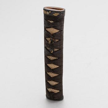 Japanese sword mountings, tsuba and tsuka.