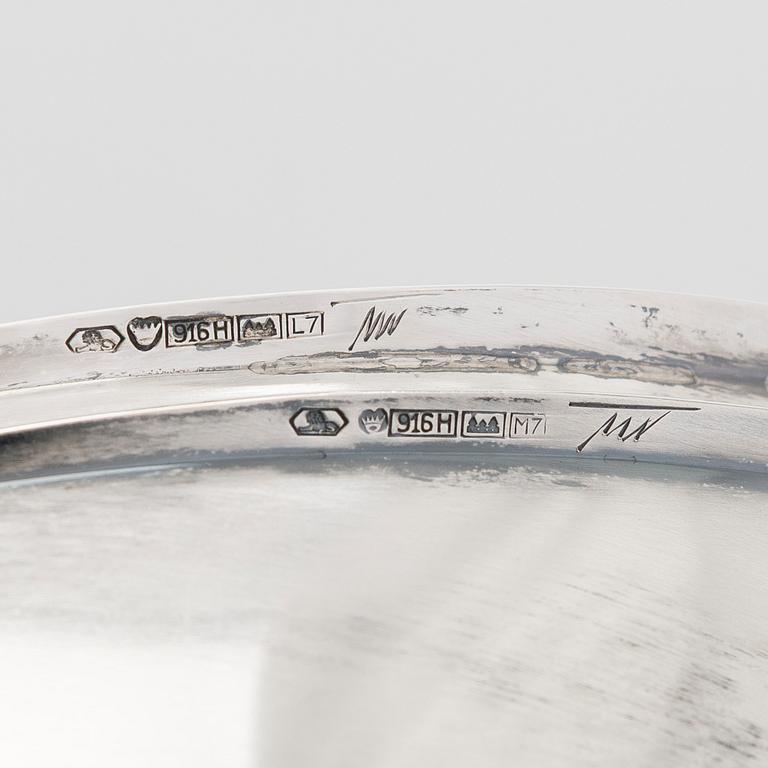 Tapio Wirkkala, A set of two silver bowls, Kultakeskus Hämeenlinna 1964 and 1965.