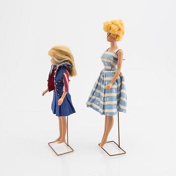 A set of Barbie dolls and accessories Matell 1960s.