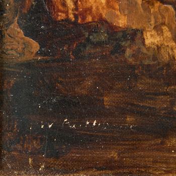 French school, early 19th century, Park landscape with strolling couples.