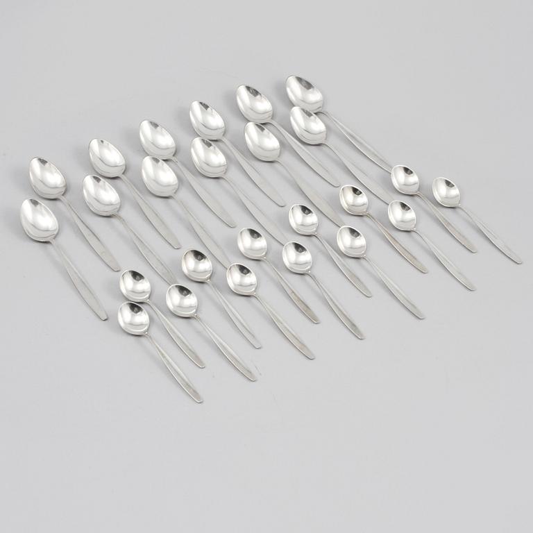 SKEDAR, 25 st, silver, Georg Jensen, Danmark, 1900-tal, vikt 288 g.