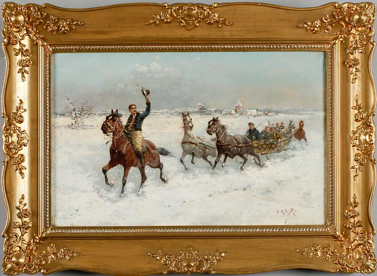 A RILSKY, olja på duk, signerad, sekelskiftet 1900.