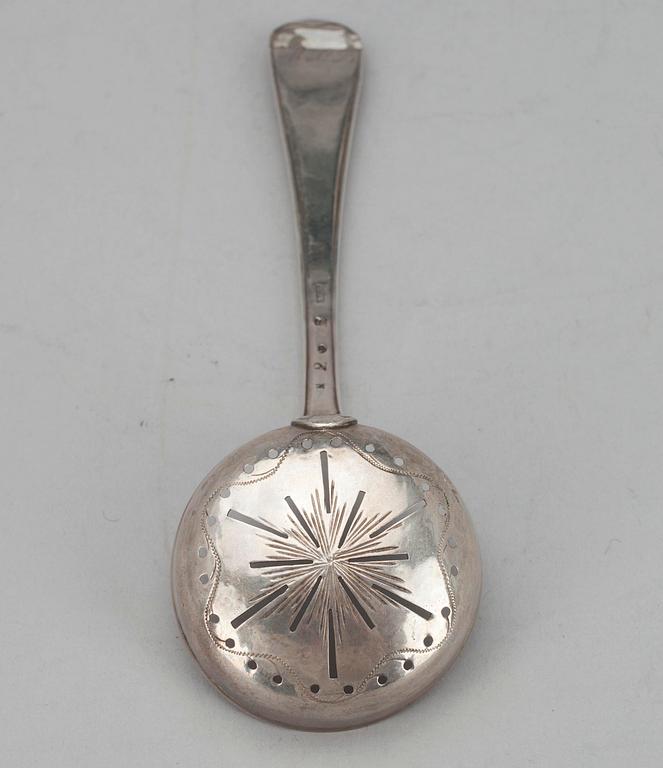 STRÖSKED, silver, Anders Christian Levon (1783-1817), Åbo 1795. Vikt ca 55,4 g.